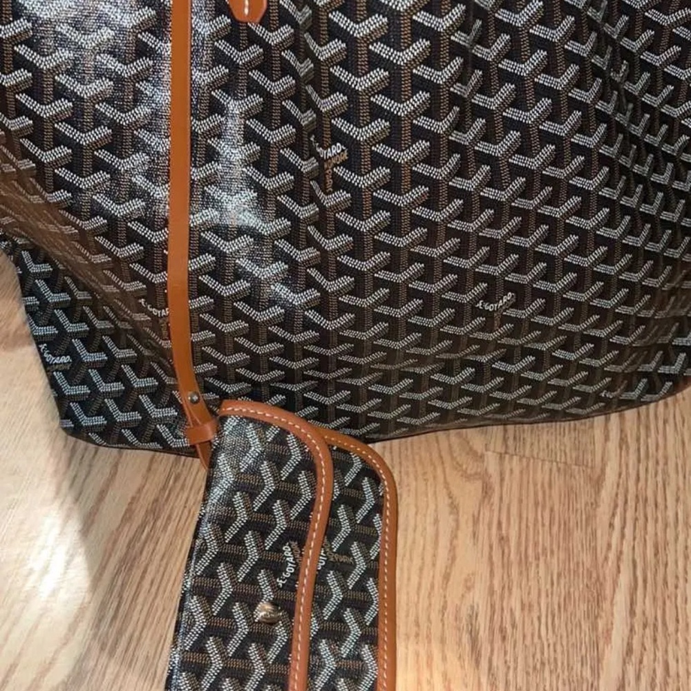 Medium Brown Patterned Tote Bag - Designer Style - image 4